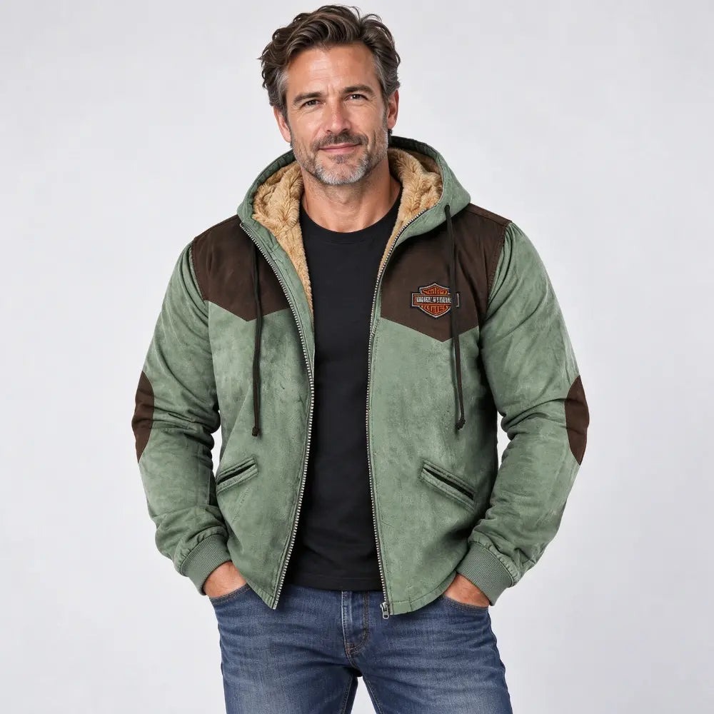 【M-5XL】Nowa męska kurtka z kapturem (2026): gruba, pluszowa, odporna na zimno i ciepła