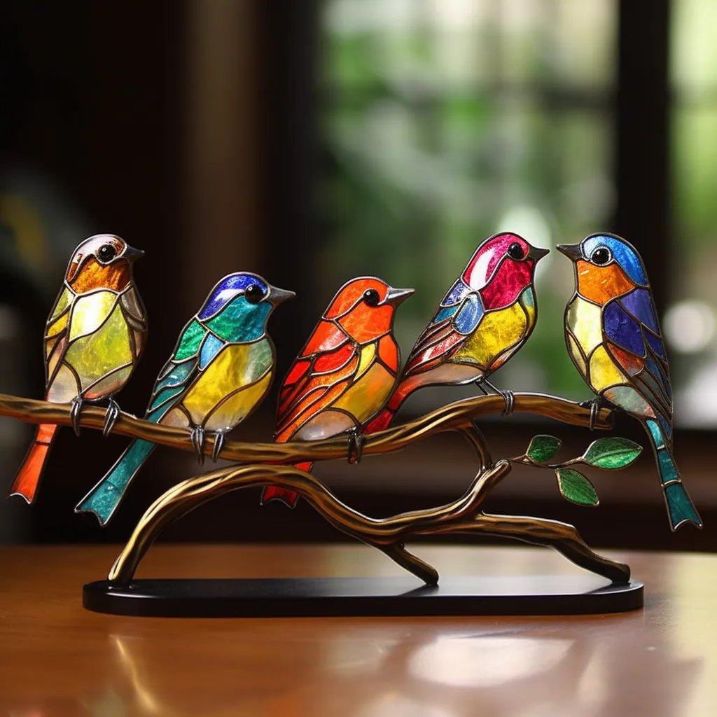 🎉 49% RABATU! 🕊️【5 ptak】Kolorowe figurki ptaków do dekoracji domu