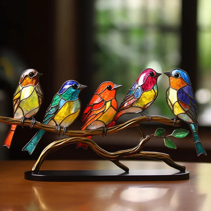 🎉 49% RABATU! 🕊️【5 ptak】Kolorowe figurki ptaków do dekoracji domu
