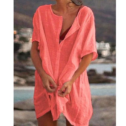 ❤️【S-5XL】Nowe damskie koszule codzienne długie kolorowe ✅Czysty kolor i prostota ✅Wygodne i oddychające