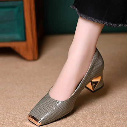 🔥 Buty damskie 35–42 na słupku – kwadratowy nosek, eleganckie i wygodne