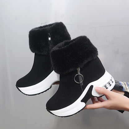 🔥😍【35-43】Damskie buty jesienno-zimowe z grubą podeszwą, ocieplane polarem, ciepłe i swobodne