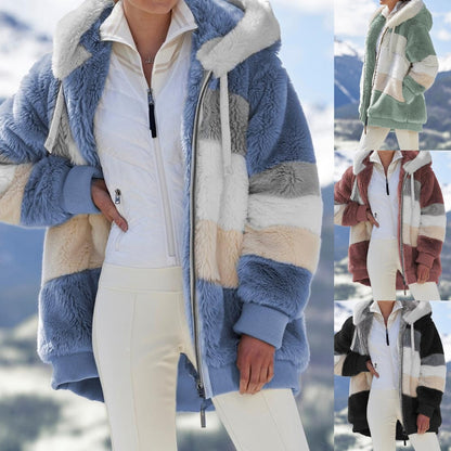 🔥【-50% Сезонна промоция】Плюшено яке с качулка и джобове