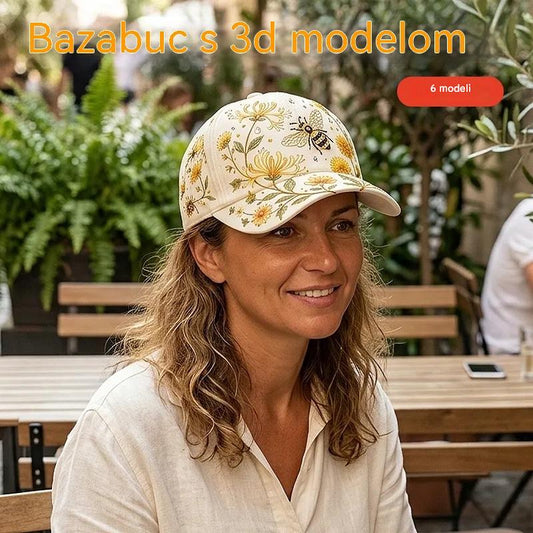 🧢Modna premium czapka z daszkiem z haftem 3D, ochroną przeciwsłoneczną i zacienieniem