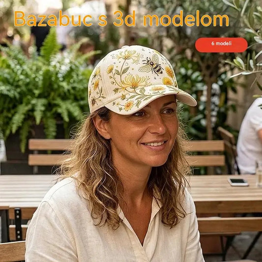 🧢Modna premium czapka z daszkiem z haftem 3D, ochroną przeciwsłoneczną i zacienieniem