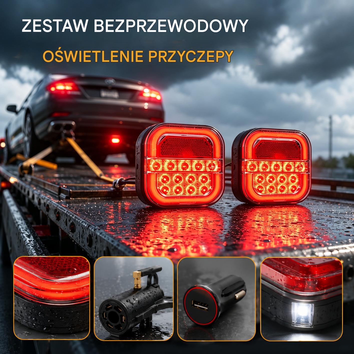 🚦【Uniwersalne 12V/24V】🚦 Lampy LED do przyczepy samochodowej