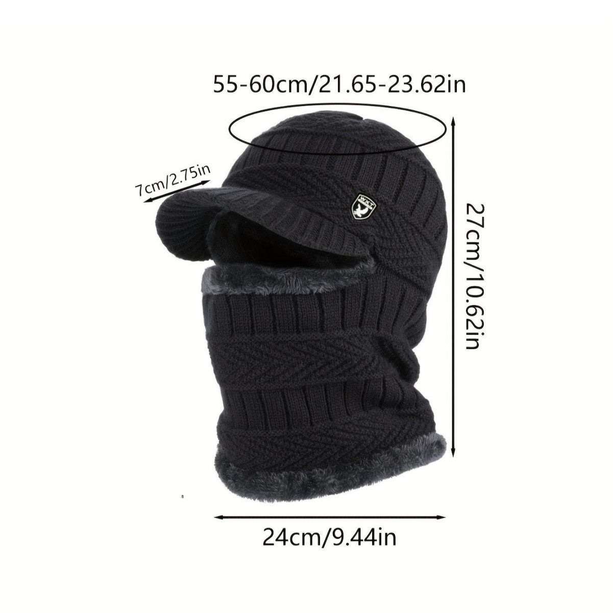 🎉Hotový prodej🎉: Jednodílná vlněná čepice, větruodolná a teplá, ideální pro outdoorové aktivity