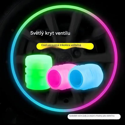 🔥Svítící krytky ventilků pro automobily, elektromobily, motocykly, jízdní kola, nákladní automobily a pneumatiky; super jasné reflexní krytky ventilků.