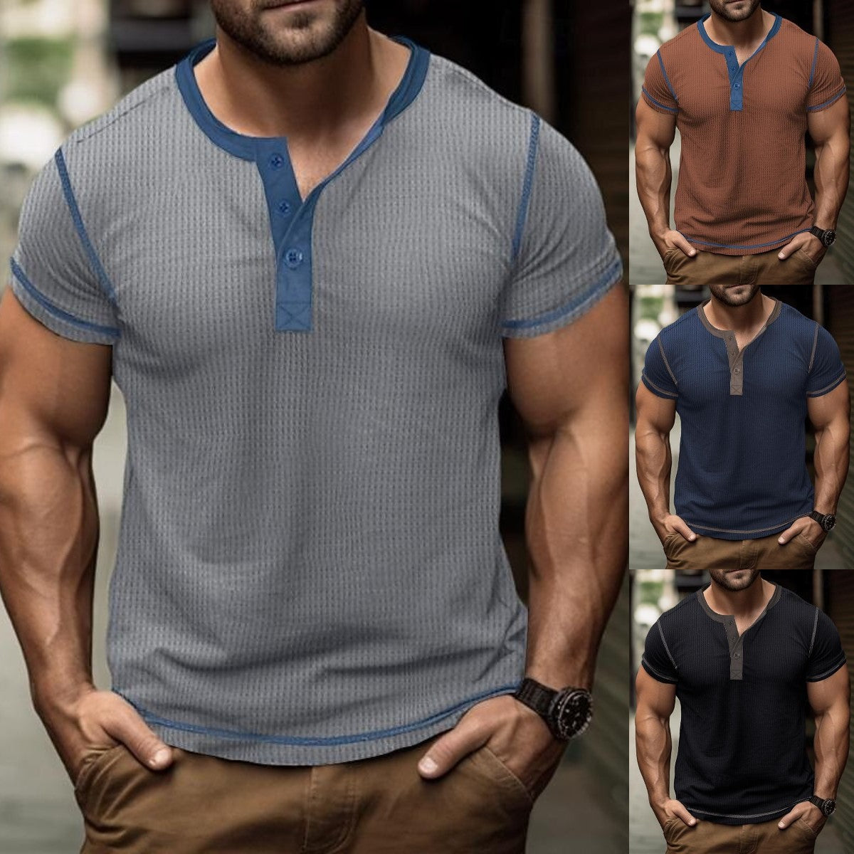 👕【50% reducere】Tricou vintage de vară bărbați 🌈｜Mărimi S–3XL｜10 culori 🔥