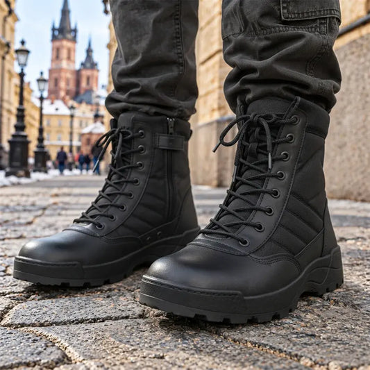 【39–45】Wysokiej jakości taktyczne buty wojskowe (wersja jesienno-zimowa) – wodoodporne, ciepłe i wytrzymałe.