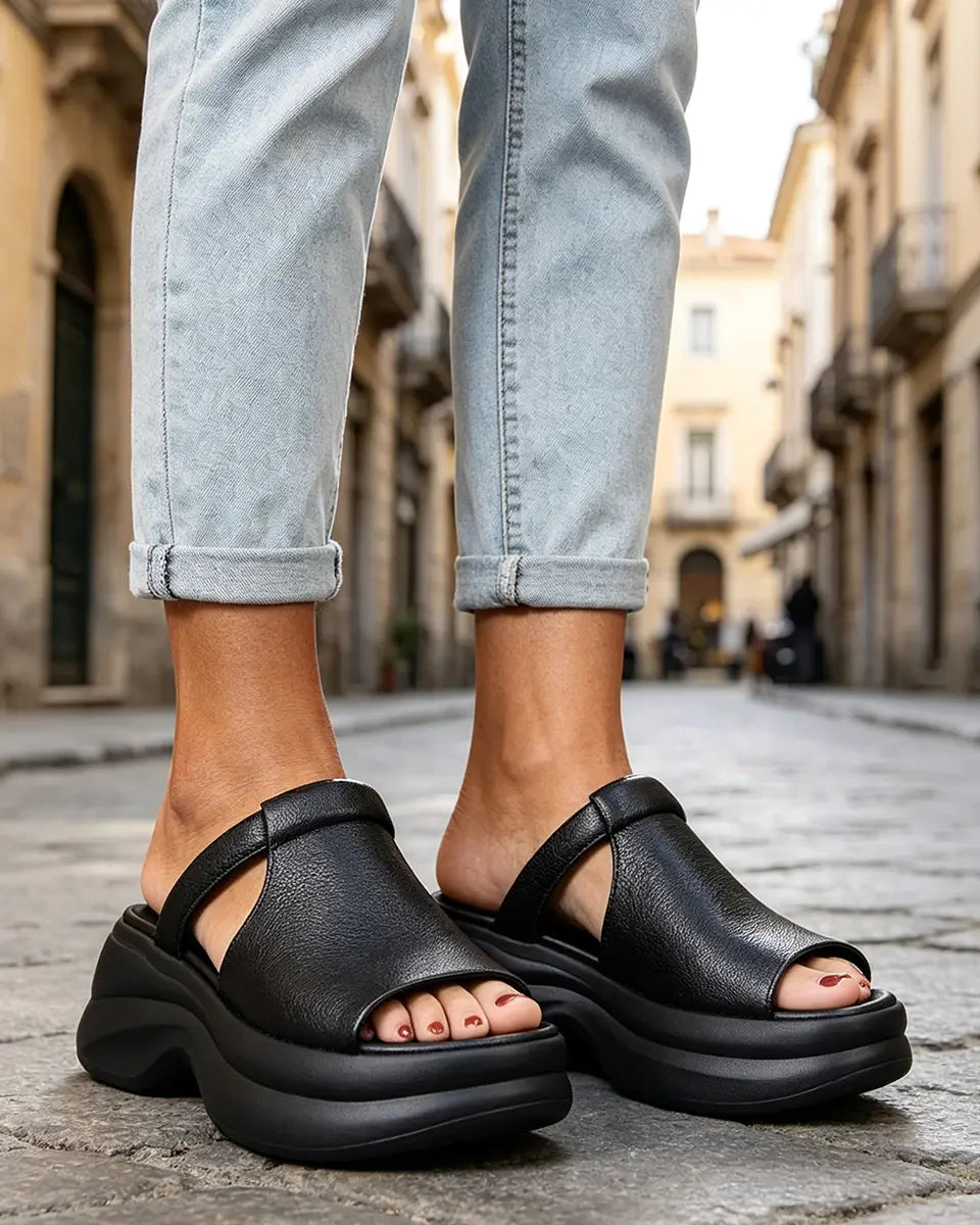 🔥【35–40】👡Damskie sandały na grubej podeszwie – obcas 6 cm, nowość