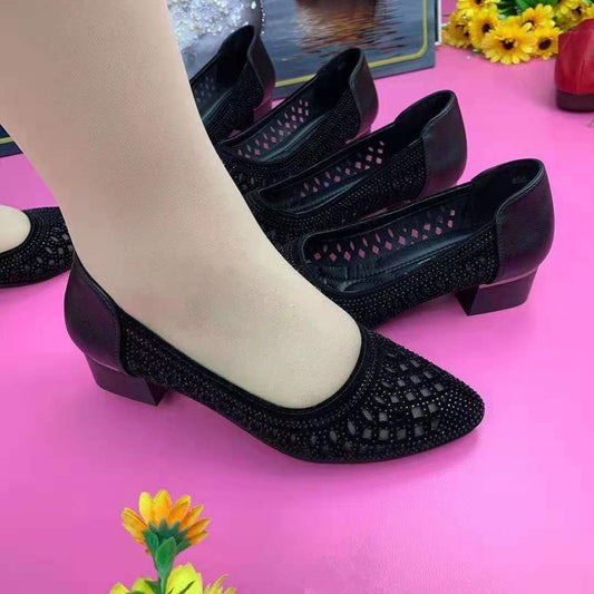 🔥👡【35-41】💎Sandale damă Hot 2025 – Plasă strălucitoare & respirabilă, design gol sexy✨🌸