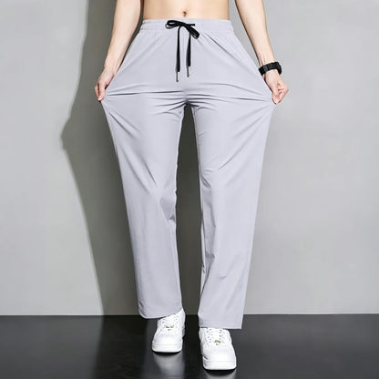 👖【50-120 kg】Męskie letnie spodnie casual z chłodnego materiału – luźny fason, prosty krój i wygoda