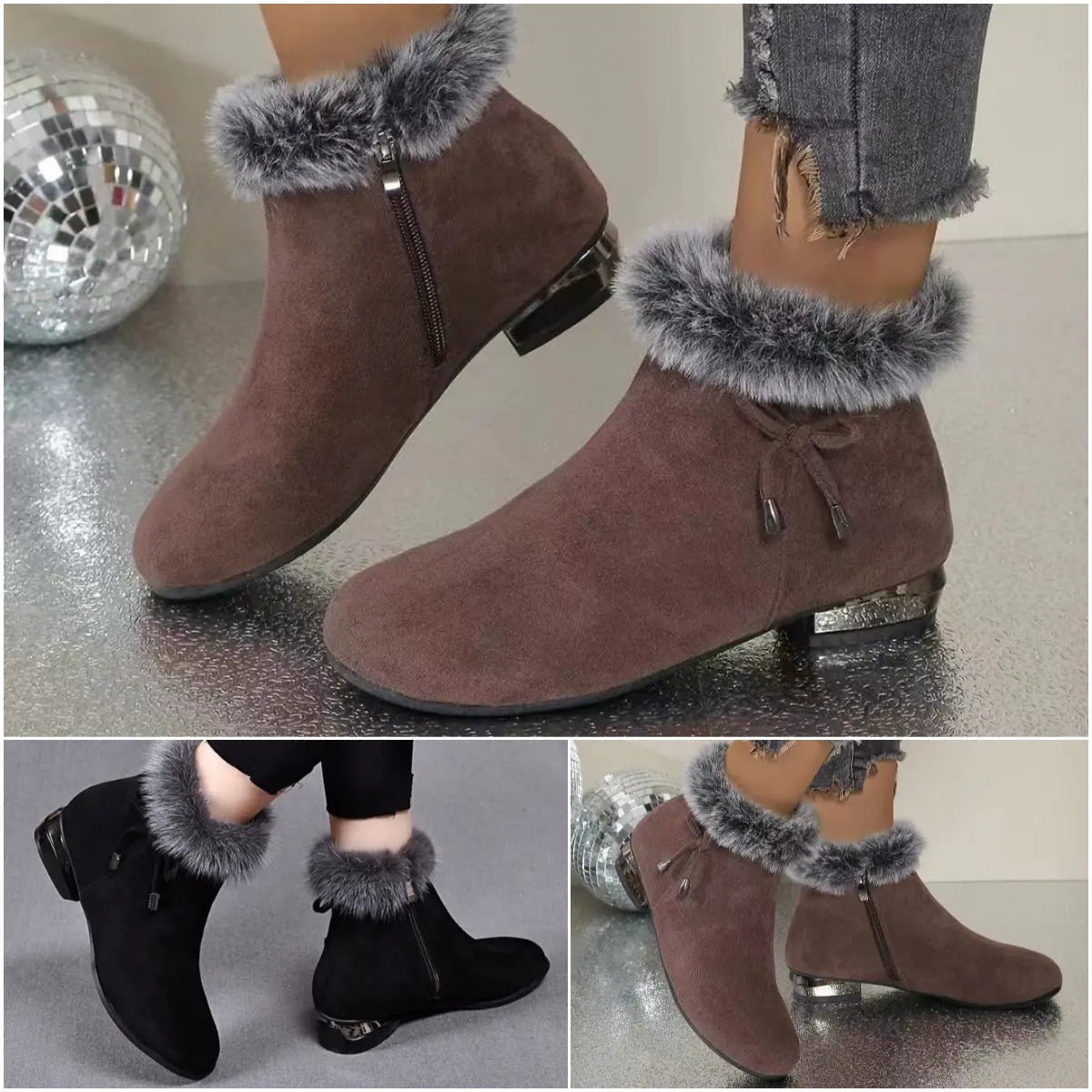 🔥【Promocja】Miękkie skórzane botki na średnim obcasie – eleganckie, wygodne i idealne na jesień i zimę