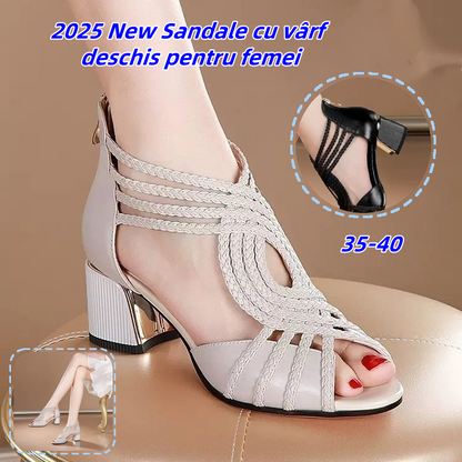 🔥【Reducere Limitată 】💃🎀【34-40】2025 Sandale cu vârf deschis – Elegante și confortabile