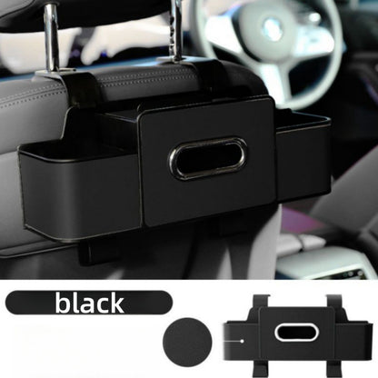 🚗😍  【Θήκη Χαρτομάντηλων για Αυτοκίνητο 】✨ Πολυχρηστικό Κουτί Αποθήκευσης  στην Πλάτη Καθίσματος, Θήκη Οργάνωσης & Θήκη Αντικειμένων