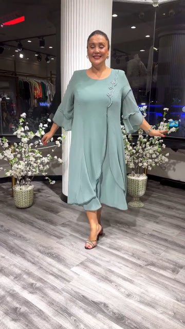 【S-5XL】❤️Rochii elegante din șifon 2025 ✨ Calitate superioară 👗 Lejere și stilate pentru vară 🌸