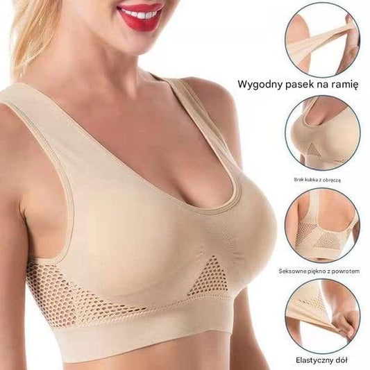 【 🔥WYPRZEDAŻ SEZONOWA】😍【Zestaw 2 sztuk】Bezszwowy biustonosz dla większych rozmiarów ❤️ Przewiewny i chłodzący【40–120KG】