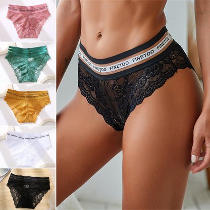 🔥【Set 5 bucăți】🎀Chiloți sexy din dantelă – Eleganți, comozi și feminini 💖