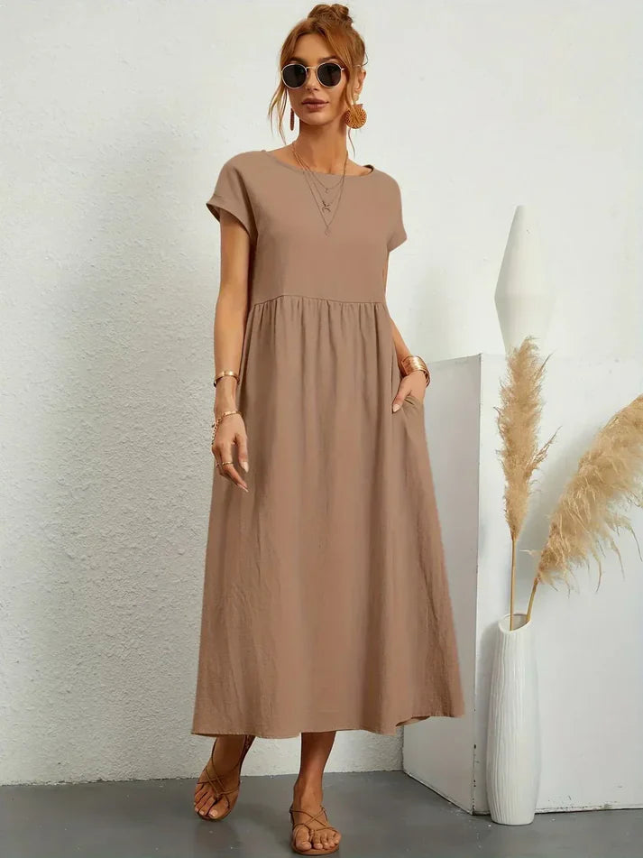 🌸【S-4XL】Zwiewna sukienka midi damska na lato – lekka i elegancka