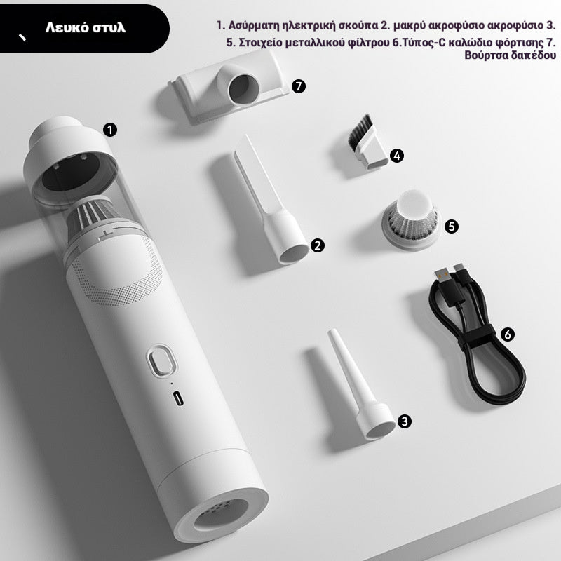 🔥【Set de 7 piezas】Aspiradora de mano potente y portátil · Ideal para coche y hogar · 45% de descuento + envío gratis