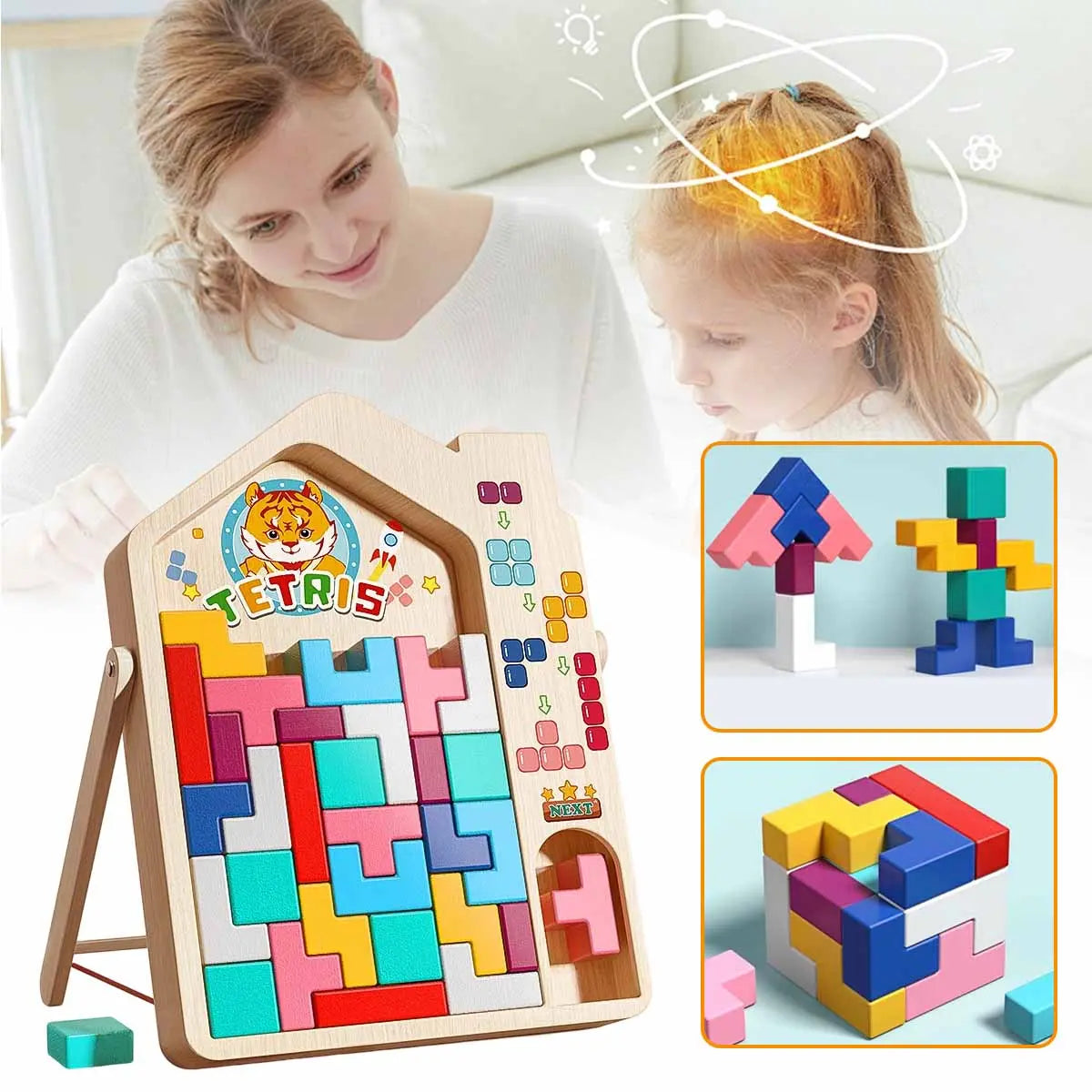 Kup 1, a drugi dostaniesz gratis, 2 zestawy🔥🌈 edukacyjna układanka dla dzieci z klockami