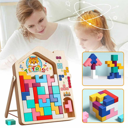Kup 1, a drugi dostaniesz gratis, 2 zestawy🔥🌈 edukacyjna układanka dla dzieci z klockami