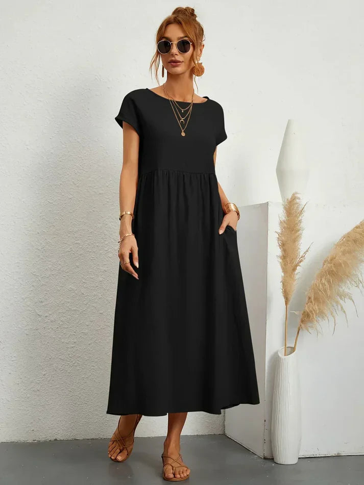 🌸【S-4XL】Zwiewna sukienka midi damska na lato – lekka i elegancka