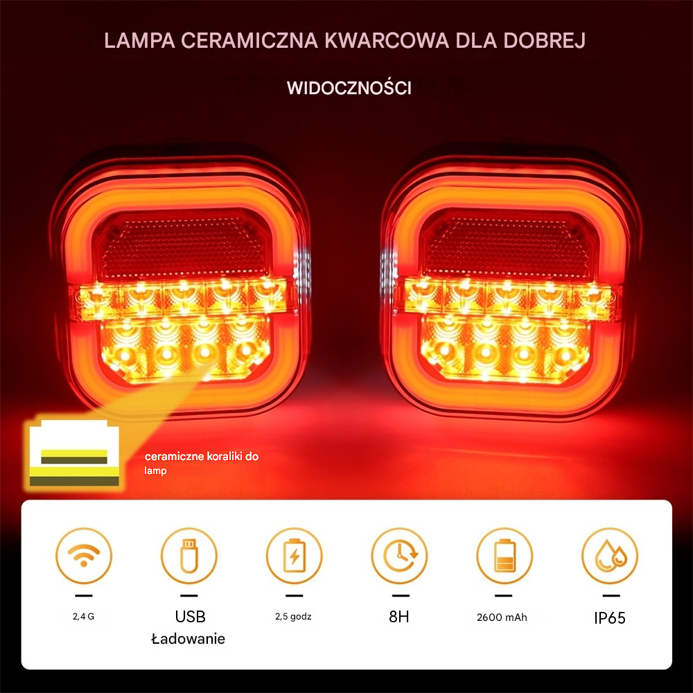 🚦【Uniwersalne 12V/24V】🚦 Lampy LED do przyczepy samochodowej