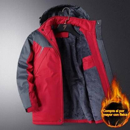 🔥【L-6XL】Męska pogrubiona aksamitna wodoodporna i mrozoodporna, ciepła zimowa i wiatroszczelna kurtka alpinistyczna