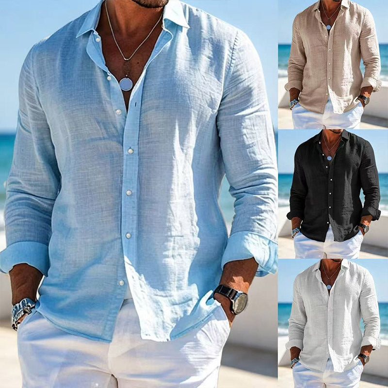 🔥【Nowości – 50% zniżki tylko przez 3 dni】【S-XL】Męska letnia koszula casualowa – wykonana z przewiewnej i przewiewnej mieszanki bawełny i wełny, w swobodnym stylu, wygodna w noszeniu. ✅ Darmowa wysyłka