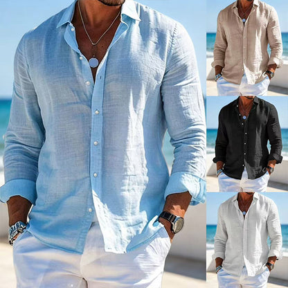 🔥【Nowości – 50% zniżki tylko przez 3 dni】【S-XL】Męska letnia koszula casualowa – wykonana z przewiewnej i przewiewnej mieszanki bawełny i wełny, w swobodnym stylu, wygodna w noszeniu. ✅ Darmowa wysyłka
