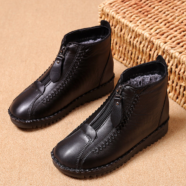 【35-42】Botas de mujer para otoño/invierno, suela suave con cremallera, elegantes y cómodas