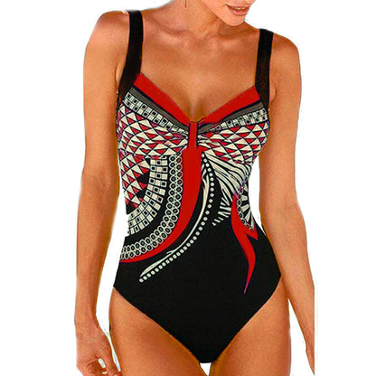 🌟2025 Nouă Colecție Vintage Costum de baie dintr-o bucată cu imprimeu unic 🏖️ Elegant și confortabil pentru vară 🌞