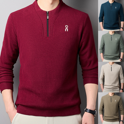 🔥 【M-4XL】Nová módna mikina z hrubého flisu s bleskom do polovice