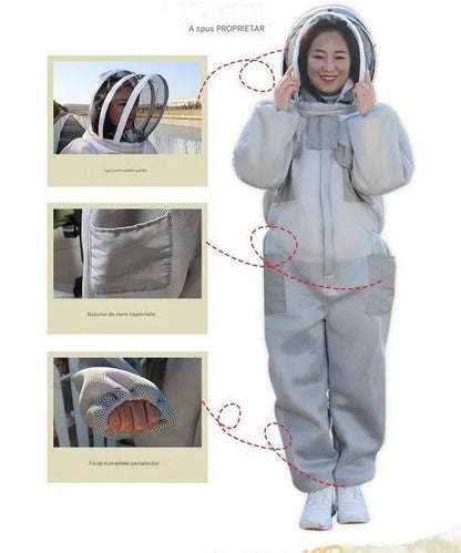 🐝 Mono protector contra abejas de malla de algodón 3D – 🚚 Envío rápido + Garantía de calidad