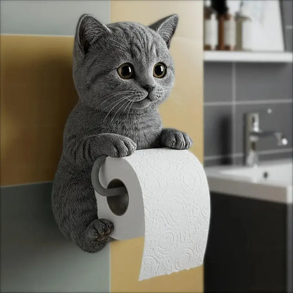 🐱【Vroč razprodajni hit leta】💥Ljubko držalo za toaletni papir z motivom mačke✨📦Brezplačna dostava – na zalogi