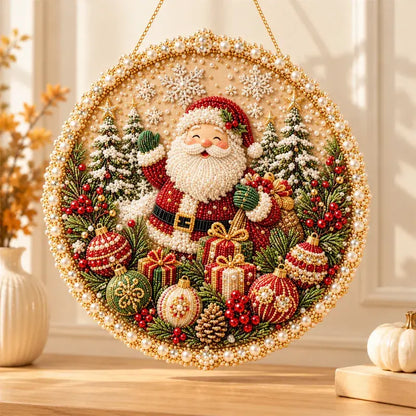 ✨【4 wzory】Zestaw DIY do tworzenia dekoracyjnych wieńców z koralików i pereł – ozdoba 3D na każdą porę roku i Boże Narodzenie 🌟
