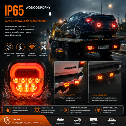 🚦【Uniwersalne 12V/24V】🚦 Lampy LED do przyczepy samochodowej