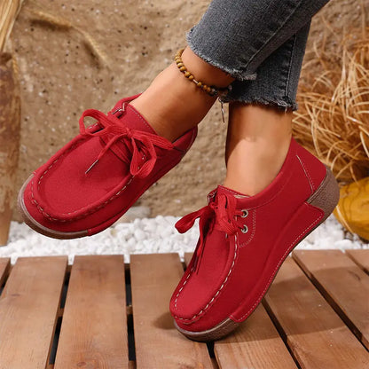 🔥🌟【50% zniżki】Damskie buty na grubej podeszwie z okrągłym noskiem – wygodne i modne buty zapewniające wsparcie stóp