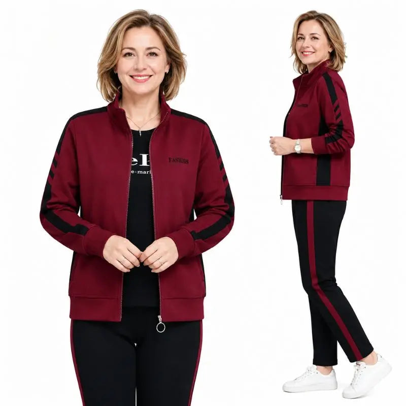 🔥【50% zniżki】🔥【M-5XL】【Kurtka + spodnie】😍 Nowy jesienny komplet sportowy casual, duże rozmiary