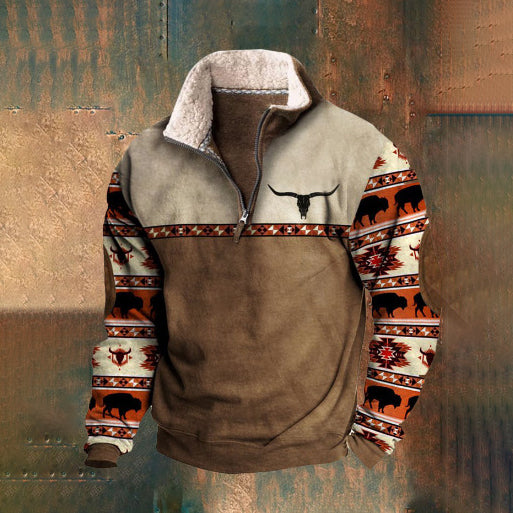 👕🔥【50% ZĽAVA】【S-4XL】2025 Moderná pánska jesenná a zimná mikina s 3D potlačou a teplým materiálom
