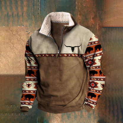 👕🔥【50% ZĽAVA】【S-4XL】2025 Moderná pánska jesenná a zimná mikina s 3D potlačou a teplým materiálom