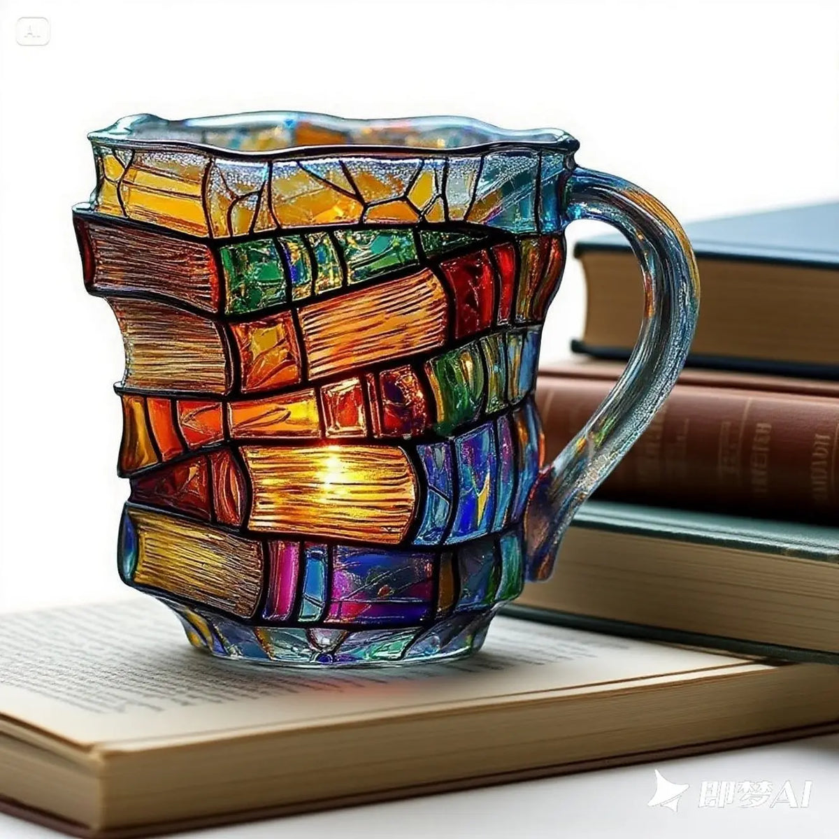 🎁【Nowości】📚3D malowany kubek do kawy w kształcie książki