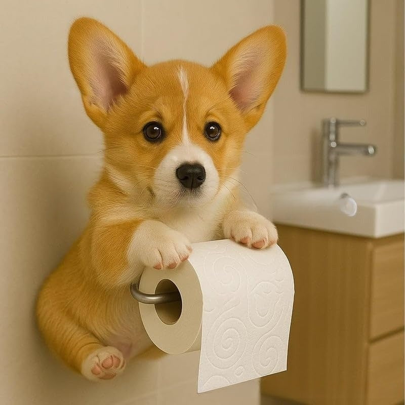 🐕 Uroczy uchwyt na papier toaletowy z motywem szczeniaka