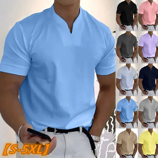✨Pánska košeľa S-5XL elastická bavlna – ľahké letné pohodlie -50%