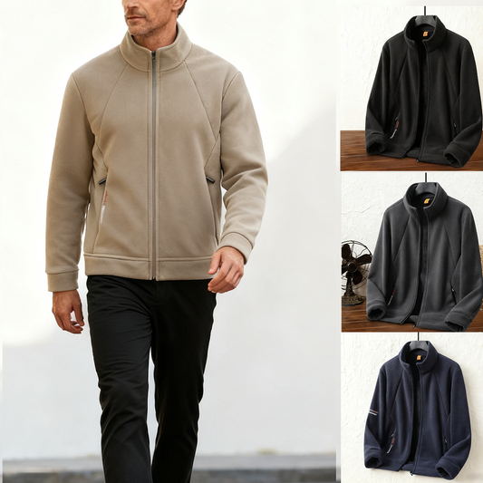 🔥【50% POPUST】 【M-5XL】 Moški debeli flisni jopič – na voljo v velikih velikostih, topel in udoben za jesen in zimo