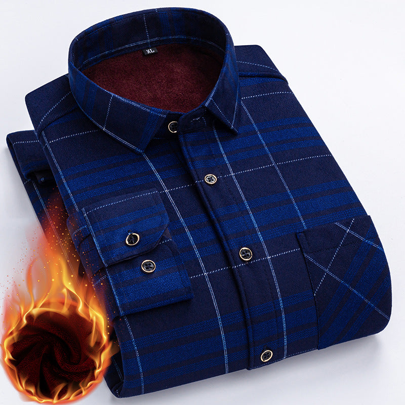 👔【L-5XL】Męska koszula welurowa na jesień i zimę – ciepła, miękka i uniwersalna
