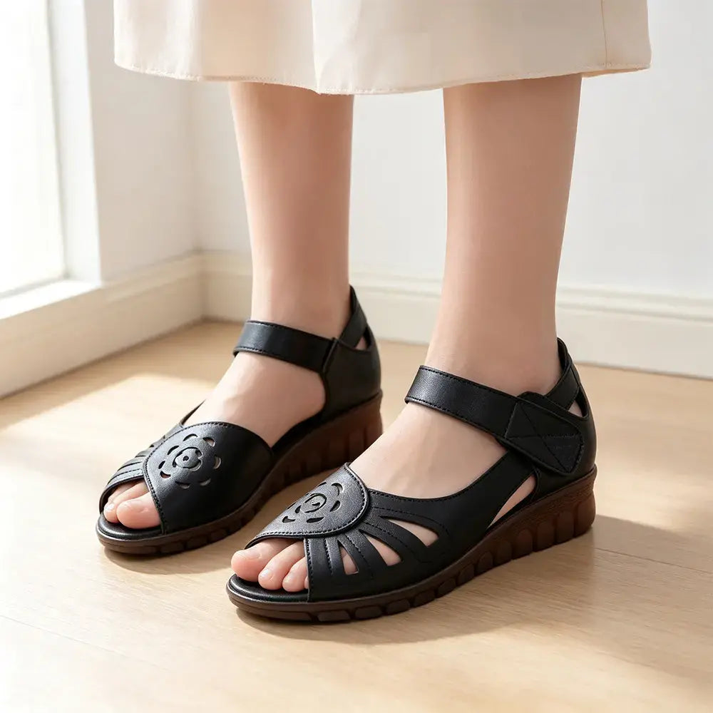 🔥【35-41】Nowy letni model – wygodne damskie sandały ze skóry naturalnej z miękką podeszwą.