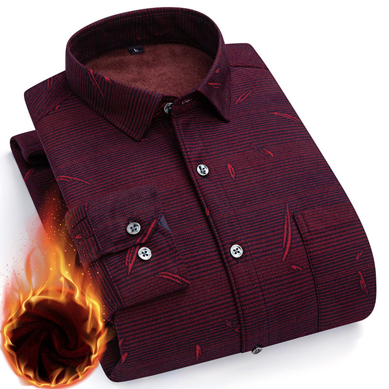 👔【L-5XL】Męska koszula welurowa na jesień i zimę – ciepła, miękka i uniwersalna
